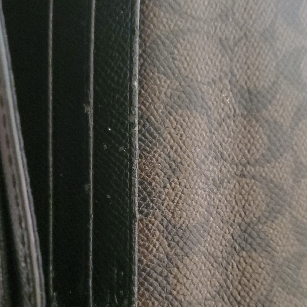 Coach Dark Leather Clutch with Gold Accent - Picture 7 of 8